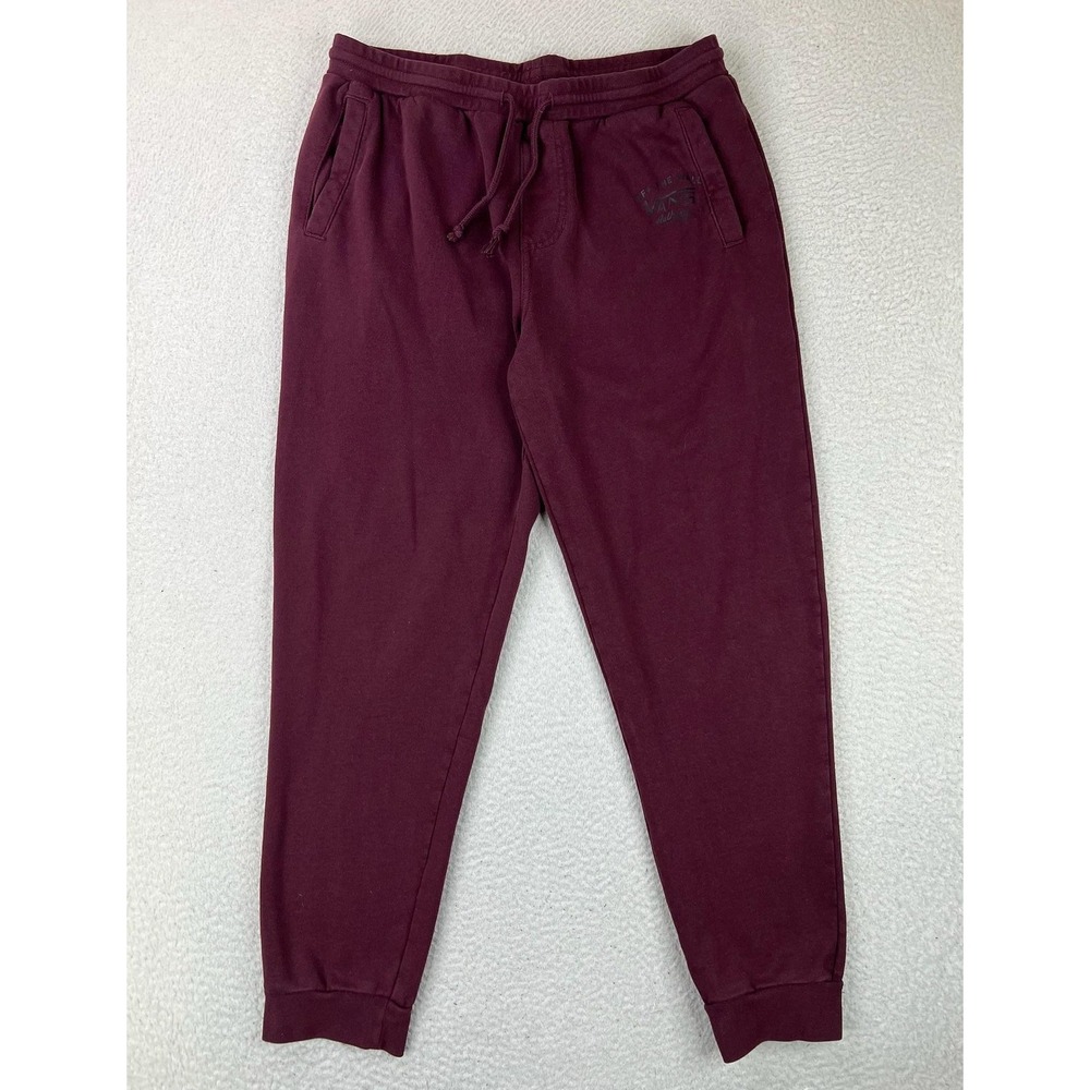 Vans Sweatpants Mens Large Red French Terry Joggers VN0A32K94QU